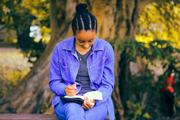 writing in the park