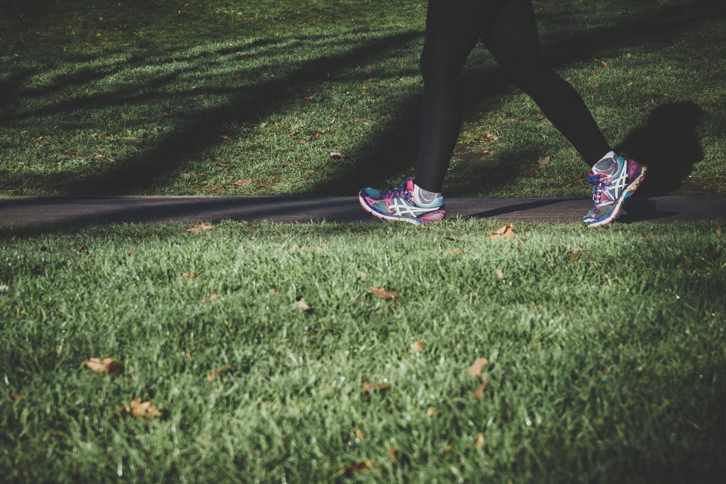 woman running in the park