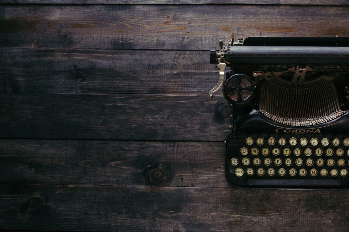 The typewriter of a published writer.