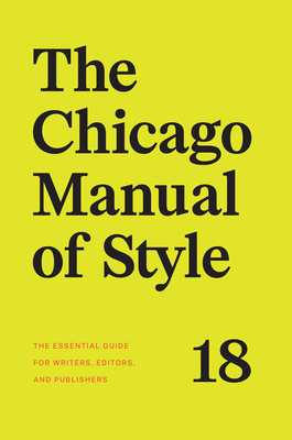 Cover of the book The Chicago Manual of Style, 18th Edition