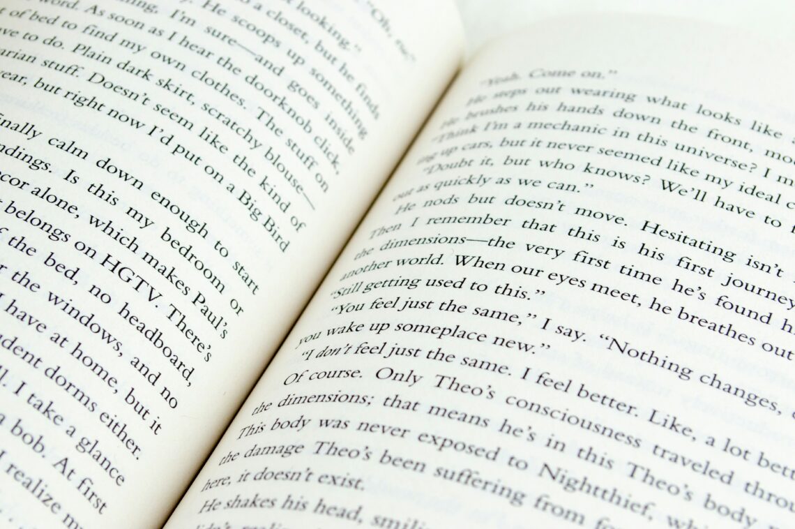 The pages of a book