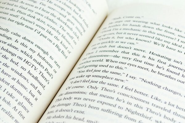 The pages of a book